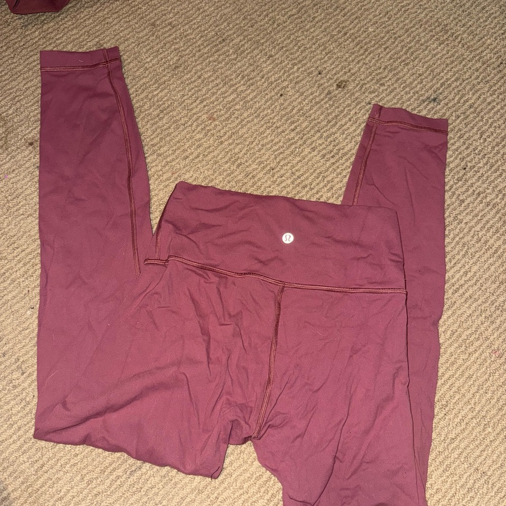 lululemon Burgundy Leggings